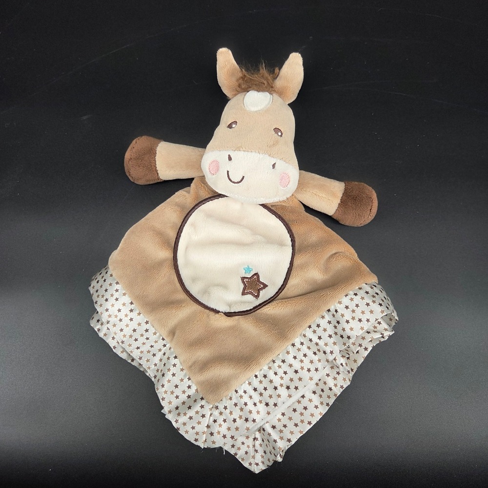 Douglas Baby Horse Security Blanket Lovey Star Print Plush